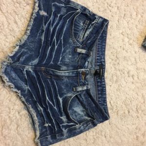 high waisted forever 21 distressed shorts